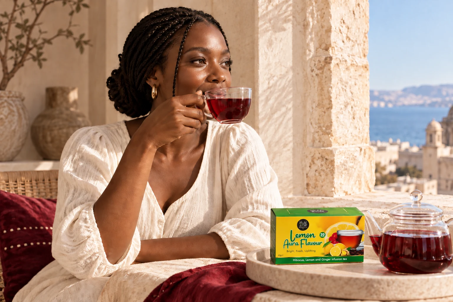 A quiet cup of hibiscus tea